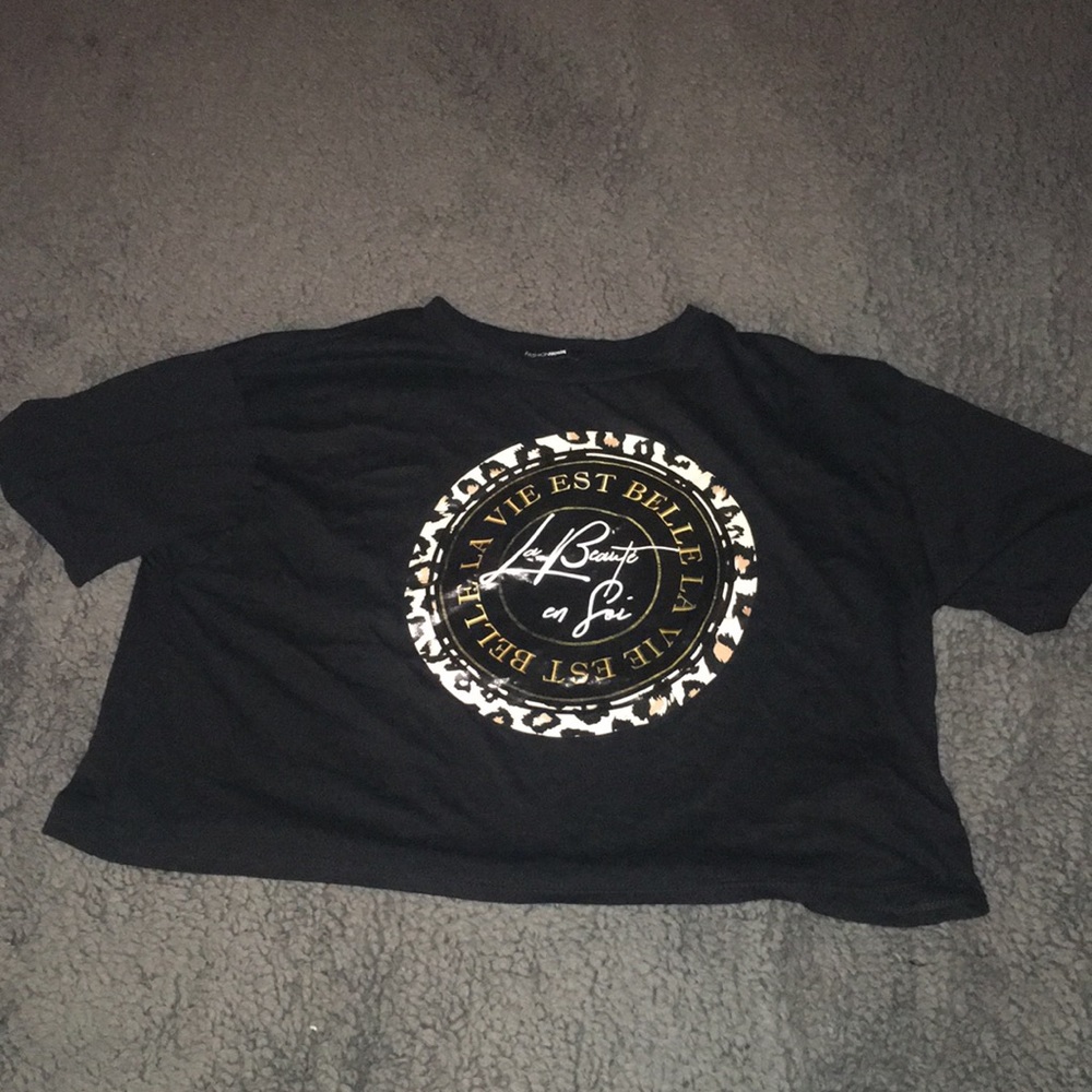 Fashion nova black crop top